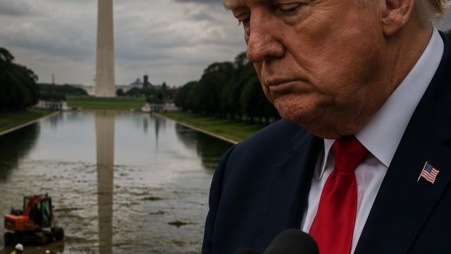 Trump Faces Scrutiny Over Reflecting Pool Sabotage Allegations