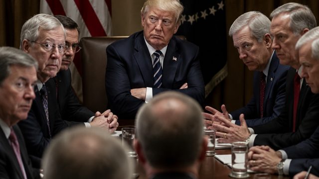 Tensions Rise as Trump Meets with Senate Republicans